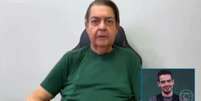 Faustão, 73 anos, falou pela primeira vez à Rede Globo após o transplante de coração  Foto: Reprodução/TV Globo