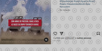 Post enganoso usa imagens do jogo Arma 3 como se fossem registros de um ataque promovido por Israel contra o Hamas   Foto: Aos Fatos