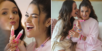 As amigas marcaram presença da linha BFF do hidratante labial Carmed  Foto: Reprodução/TikTok/@oficialcarmed