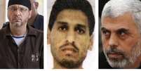 Abdullah Barghouti, Mohammed Deif e Yahya Ibrahim Al-Sinwar, os principais líderes do Hamas hoje  Foto: BBC News Brasil