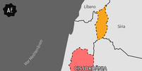 Mapa mostra divisão do território Palestino e fronteiras com Israel  Foto: Aos Fatos