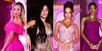 Vestido de festa rosa ou macacão brilhante? 8 looks da 'Pink Party da Flay' para te inspirar no próximo casamento.  Foto: Reprodução, Leo Franco/AgNews / Purepeople