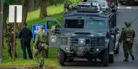 Agentes locais, estaduais e federais foram mobilizados para capturar suspeito  Foto: Getty Images / BBC News Brasil