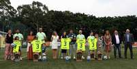 Abel e seus parceiros ganharam camisas personalizadas –  Foto: Cesar Greco/Palmeiras/by Canon / Jogada10