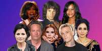 Acima, Whitney Houston, Jim Morrison e Bobbi Kristina; abaixo, Dolores O’Riordan, Matthew Perry, Irina Rybnikova, Aarcon Carter e Sridevi Kapoor: tragédias em banheiras  Foto: Fotomontagem: Blog Sala de TV