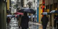 Chuva no centro da cidade de São Paulo.  Foto: Foto: Gettyimagens