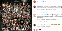 Publicação oficial do Fluminense no Instagram sobre o título da libertadores de 2023.   Foto: Foto: Reprodução instagram @fluminense