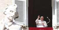 Papa Francisco durante Angelus no Vaticano.  Foto: ANSA / Ansa - Brasil