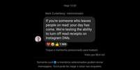 Mark Zuckerberg anunciou op&ccedil;&atilde;o para ocultar aviso de mensagem lida no Instagram (Imagem: Reprodu&ccedil;&atilde;o/Instagram)  Foto: Canaltech
