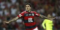 Pedro comemora o gol que abriu o placar no Maracanã (Photo by Wagner Meier/Getty Images)  Foto: Esporte News Mundo