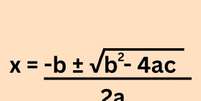 f&oacute;rmula de Bhaskara  Foto: Canva/Guia do Estudante / Guia do Estudante