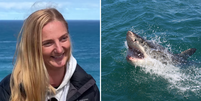 Jovem de 32 anos segue estável após ter sido mordida no rosto por tubarão-branco, na Austrália  Foto: Reprodução/ABC News