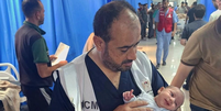 O chefe do Hospital Al-Shifa, Muhammad Abu Salamiya, alerta que equipamentos essenciais, como incubadoras, podem não funcionar porque os níveis de combustível do gerador estão criticamente baixos  Foto: Dr Muhammad Abu Salamiya / BBC News Brasil