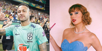 O jogador Neymar e a cantora Taylor Swift estimularam arrecadação de lacres de latinhas  Foto: Reprodução/Instagram