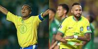 Romário e Neymar já marcaram história pela Seleção Brasileira – Fotos: Mauricio Lima/AFP via Getty Images e Vitor Silva/CBF  Foto: Jogada10