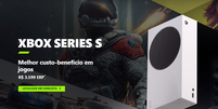 Preço oficial do Xbox Series S no Brasil.  Foto:  Microsoft  / Voxel