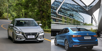 Nissan Sentra e Volkswagen Virtus: renovados, decidem qual foi o melhor lançamento do ano  Foto: Nissan / VW / Guia do Carro