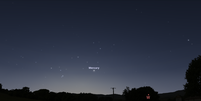 Mercúrio na elongação máxima visto por um observador em São Paulo, por volta das 19h20 (Imagem: Captura de tela/Stellarium)  Foto: Canaltech