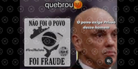 Vídeo mostra discussão entre militar e PM no Palácio do Planalto; post contém legendas como 'não foi o povo foi fraude' Foto: Aos Fatos