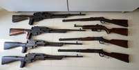 Armas apreendidas na Operação Arsenal Clandestino, no Rio  Foto: Divulgação/Polícia Federal