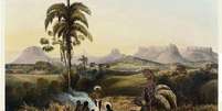 Gravura de Robert H. Schomburgk do interior da Guiana  Foto: Londres: Ackermann, 1841 / BBC News Brasil