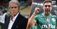 Alexandre Vidal/ Flamengo e Cesar Greco/Palmeiras - Legenda: Quem fez mais hist&oacute;ria: Flamengo de Jorge Jesus ou Palmeiras de Abel?  Foto: Jogada10