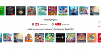 Reprostectiva 2023 da Nintendo mostra quanto tempo você passou em cada um dos jogos do Switch (Imagem: Captura de Tela/Canaltech/Durval Ramos)  Foto: Canaltech