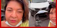 Roberta Miranda sofreu acidente de carro   Foto: Reprodução