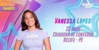 Vanessa Lopes est&aacute; no camarote do BBB 24  Foto: Rede Globo/Divulga&ccedil;&atilde;o / Estad&atilde;o