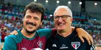 Fernando Diniz, comandante da Seleção antes de ser demitido, ao lado de Dorival Júnior  Foto: Buda Mendes/Getty Images / Esporte News Mundo