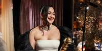 Lily Gladstone no Globo de Ouro 2024  Foto: Golden Globes/Divulgação