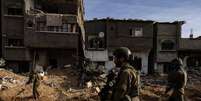 Soldados israelenses durante operação terrestre em Gaza  Foto: Ansa / Ansa - Brasil