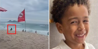 Vídeo mostra Edson Davi próximo ao mar pouco antes de desaparecer no Rio.  Foto: Reprodução/Twitter 