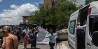 Uma pane elétrica gerou fumaça na manhã desta quinta-feira, 11, na unidade do Hospital São Luiz do Morumbi, na zona sul de São Paulo.  Foto: Taba Benedicto/Estadão / Estadão