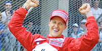 Schumacher durante comemoração de vitória na F1 Foto: Reprodução/Redes Sociais