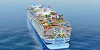 Icon of the Seas, operado pela Royal Caribbean, é considerado o maior navio de cruzeiro em atividade do mundo  Foto: Divulgação/Royal Caribbean International