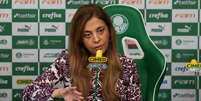  Foto: Cesar Greco/Palmeiras - Legenda: Leila rebate críticas sobre o patrocínio da Crefisa / Jogada10