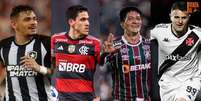 Fotos: Vitor Silva/Botafogo / Marcelo Cortes/Flamengo / Marcelo Gon&ccedil;alves/Fluminense / Daniel Ramalho/Vasco da Gama - Legenda: Tiquinho, Pedro, Cano e Vegetti, a princ&iacute;pio, s&atilde;o os favoritos na luta pela artilharia do Carioca  Foto: Jogada10