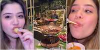 Jovem viraliza com festão repleto de comidas na formatura da amiga  Foto: Reprodução/Instagram
