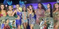 Encontro das rainhas do Carnaval 2024! Lexa, Viviane Araujo, Fabíola Andrade e mais famosas arrasam com decote e brilho em gravação da Globo.  Foto: AGNews, Anderson Borde / Purepeople