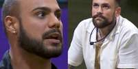 'BBB 24': Marcus e Vinicius se desentendem ao vivo.  Foto: Reprodução, TV Globo / Purepeople