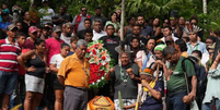 Comitiva do Ministério dos Povos Indígenas esteve no velório da liderança Nega Pataxó, na Bahia  Foto: Leo Otero/Ministério dos Povos Indígenas