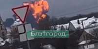 Avião russo cai na região de Belgorod –  Foto: X/Reprodução / Perfil Brasil