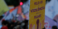 Passeata de 8 de março contra a violência de gênero, no Rio de Janeiro.  Foto: Alma Preta