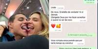 Ex-BBB Antonio Rafaski expõe prints do WhatsApp e fotos aos beijos com modelo para negar acusação de abuso: 'Revoltado'.  Foto: Reprodução, Instagram / Antônio Rafaski / Purepeople