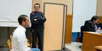 Daniel Alves aguarda recursos preso, em Barcelona  Foto: Getty Images