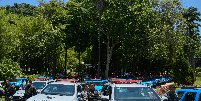 Frota de viaturas da Polícia Militar do Estado do Rio de Janeiro (PMERJ).  Foto: Alma Preta