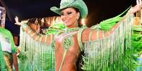 Viviane Araújo arrasa no desfile da Mancha Verde na madrugada deste sábado, 10, pelo carnaval de SP.  Foto: AGNews, Leo Franco / Purepeople