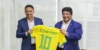 Oficialização de Rodrigo Caetano como diretor de seleções da CBF   Foto: Lesley Ribeiro / CBF