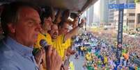 Bolsonaro voltará a utilizar a Avenida Paulista para ato, como no 7 de setembro de 2021, mas dessa vez para defender-se em investigação policial  Foto: Reprodução de vídeo de Jair Bolsonaro/Estadão / Estadão